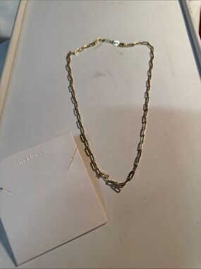 Anna Luisa Gold Paperclip Chain Necklace Laura Bold 16”
